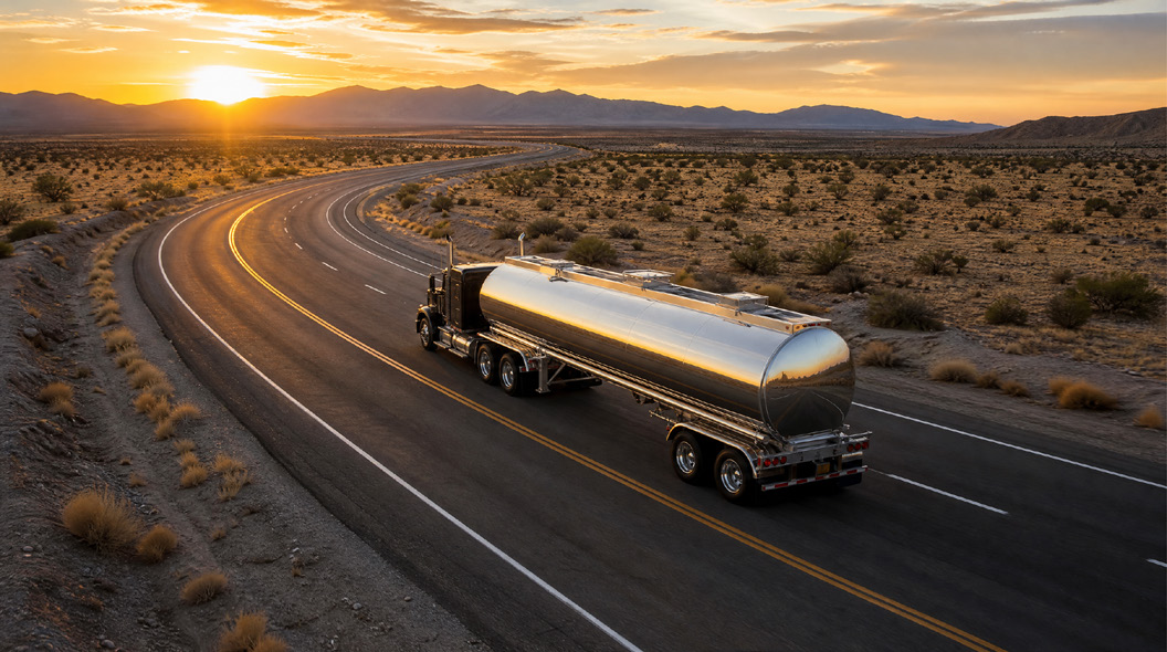 GSS Express tanker transporting liquid cargo by road